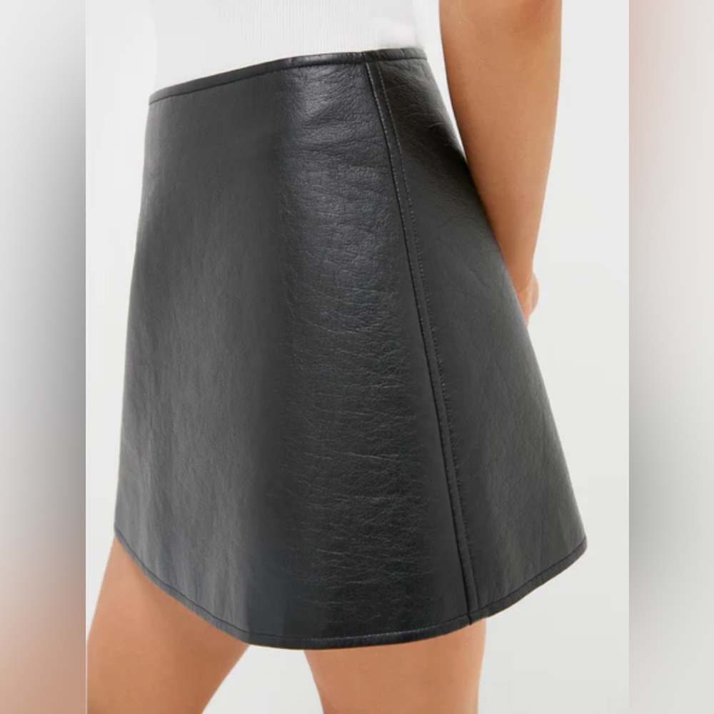 Tuckernuck Black Faux Leather Meg Mini Skirt